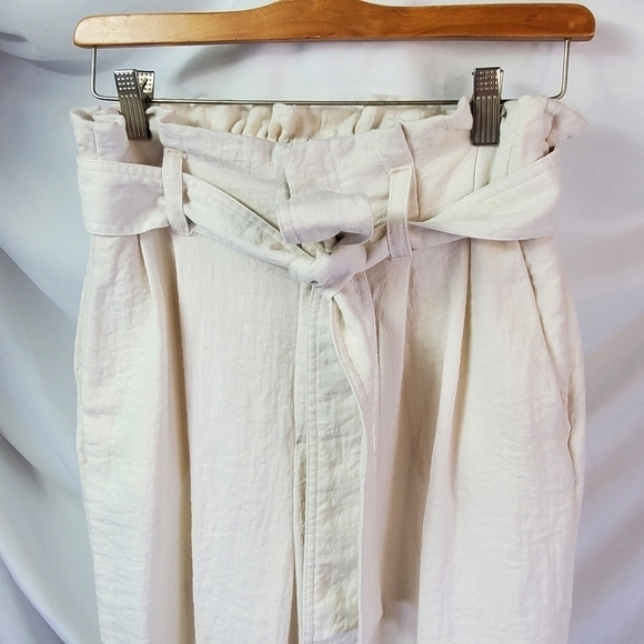A new day cream bag waist tapered leg belted ankle pants size small (A-2) - Picture 6 of 7
